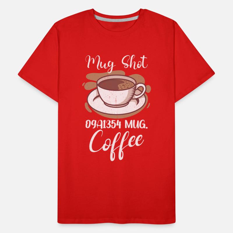 Coffee Lover Caffeine Molecule Java Latte Espresso Men's Premium Organic T-Shirt