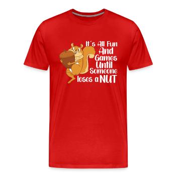 Funny Squirrel Fan Squirrel Lover Chipmunk Addict - Männer Premium Bio T-Shirt - Rot - Vorne - Damien (186cm)