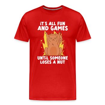 Funny Squirrel Fan Squirrel Lover Chipmunk Addict - Männer Premium Bio T-Shirt - Rot - Vorne - Damien (186cm)