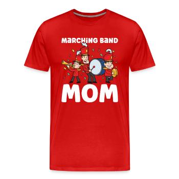 Marching Band Clarinetist School Rehearsal Music - Men's Premium Organic T-Shirt - red - Front - Damien (186cm)