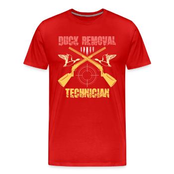 Duck Hunt Duck Hunter Bird Hunting Duck Hunting - Men's Premium Organic T-Shirt - red - Front - Damien (186cm)
