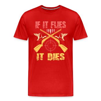 Chasse au canard Chasseur de canards Chasse aux oiseaux Chasse au canard - T-shirt bio Premium Homme - rouge - Devant - Damien (186cm)