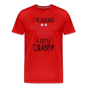 Krabbenkrabbenkrabbenflüsterer Krabbenjagdfischer - Männer Premium Bio T-Shirt - Rot - Vorne - Damien (186cm)