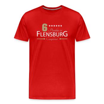 6 Punkte in Flensburg - Männer Premium Bio T-Shirt - Rot - Vorne - Damien (186cm)