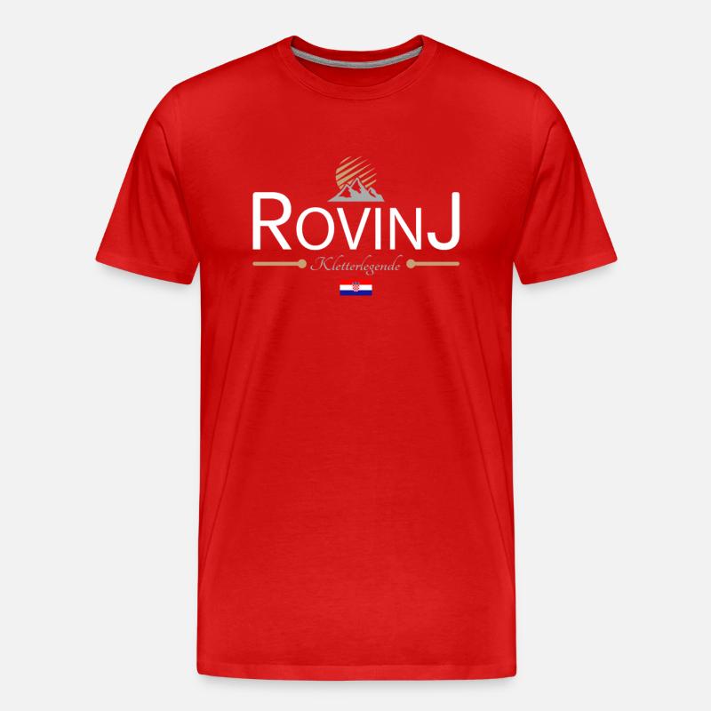 Rovinj Klettern - Männer Premium Bio T-Shirt - Rot
