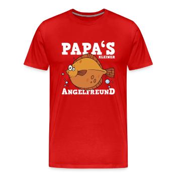 Papas Angelfreund - Männer Premium Bio T-Shirt - Rot - Vorne - Damien (186cm)