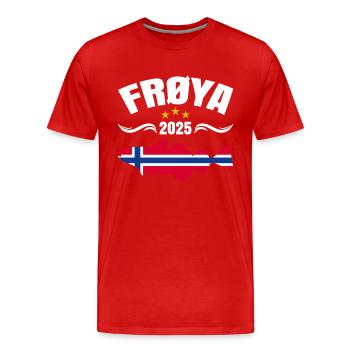 Norwegen Angeln 2025 Froya - Männer Premium Bio T-Shirt - Rot - Vorne - Damien (186cm)