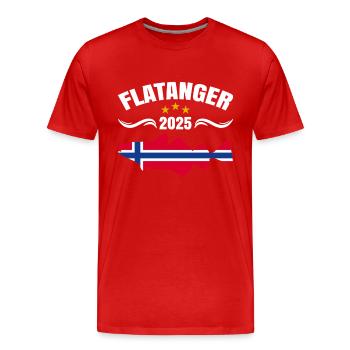 Norwegen Angeln 2025 Flatanger - Männer Premium Bio T-Shirt - Rot - Vorne - Damien (186cm)
