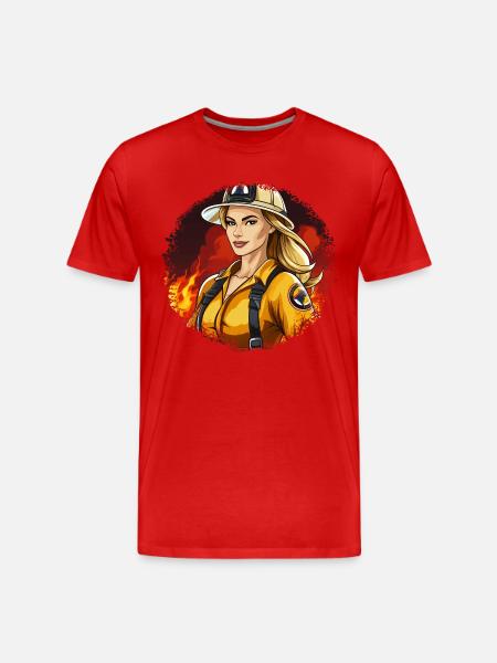 Pompier Pompier - T-shirt bio Premium Homme - rouge
