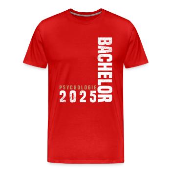 Bachelor Psychologie - Männer Premium Bio T-Shirt - Rot - Vorne - Damien (186cm)