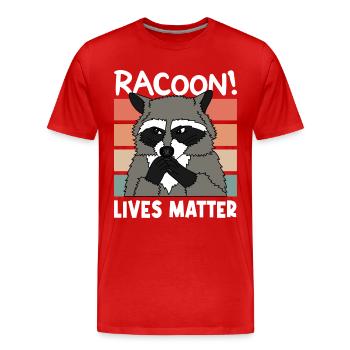 RATON LAVEUR VIT MATT CADEAU DE NOËL - T-shirt bio Premium Homme - rouge - Devant - Damien (186cm)