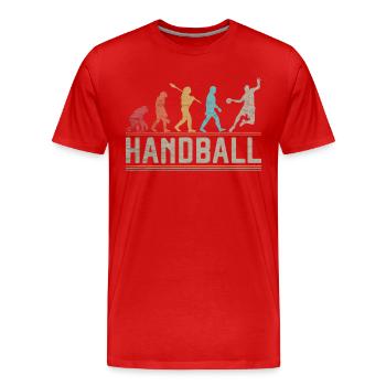 Handball Evolution Handball Player Cadeau - T-shirt bio Premium Homme - rouge - Devant - Damien (186cm)