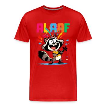 Carnival Raccoon Cologne Alaaf Costume Cologne Funny - Men's Premium Organic T-Shirt - red - Front - Damien (186cm)