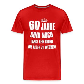 60 Geburtstag - Männer Premium Bio T-Shirt - Rot - Vorne - Damien (186cm)