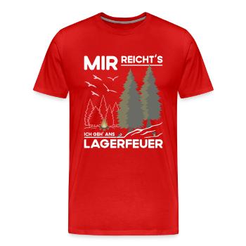 Lagerfeuer Machen - Männer Premium Bio T-Shirt - Rot - Vorne - Damien (186cm)