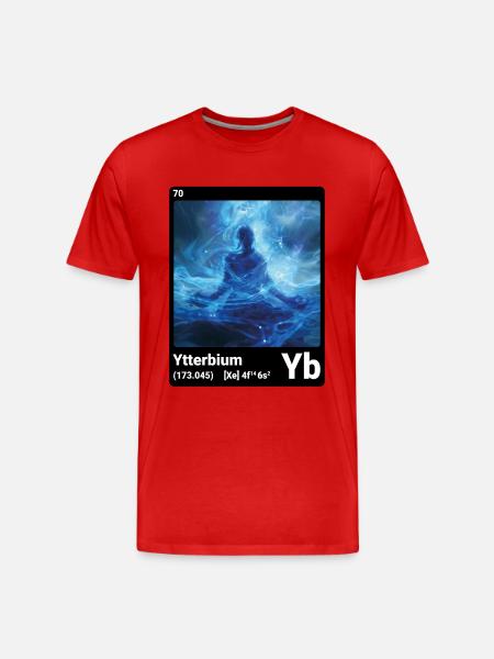 AI am Ytterbium (bk) - Men's Premium Organic T-Shirt - red