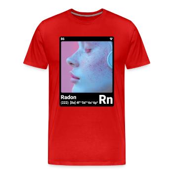 AI am Radon (bk) mode périodique style nerd - T-shirt bio Premium Homme - rouge - Devant - Damien (186cm)
