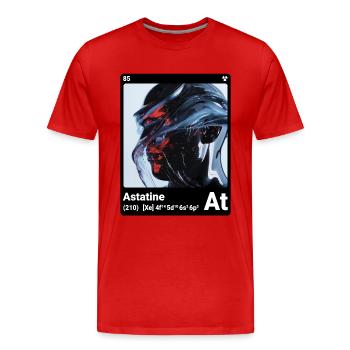 AI am Astate (bk) mode périodique ringard - T-shirt bio Premium Homme - rouge - Devant - Damien (186cm)
