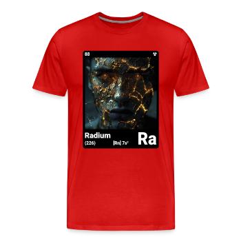 AI am Radium (bk) nerd de style périodique de mode - T-shirt bio Premium Homme - rouge - Devant - Damien (186cm)