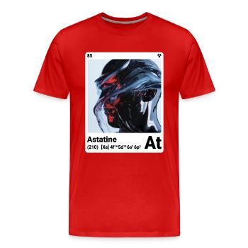 AI am Astate (wt) mode périodique ringard - T-shirt bio Premium Homme - rouge - Devant - Damien (186cm)
