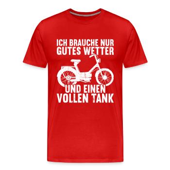 Mofa Mofas Moped Zweirad Mofafahrer Rollerfahrer - Männer Premium Bio T-Shirt - Rot - Vorne - Damien (186cm)