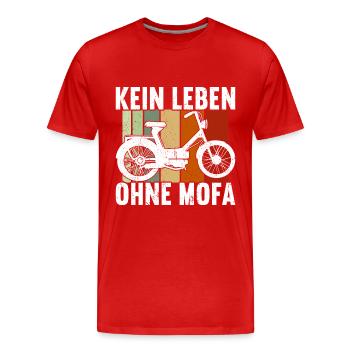 Mofa Mofas Moped Zweirad Mofafahrer Rollerfahrer - Männer Premium Bio T-Shirt - Rot - Vorne - Damien (186cm)