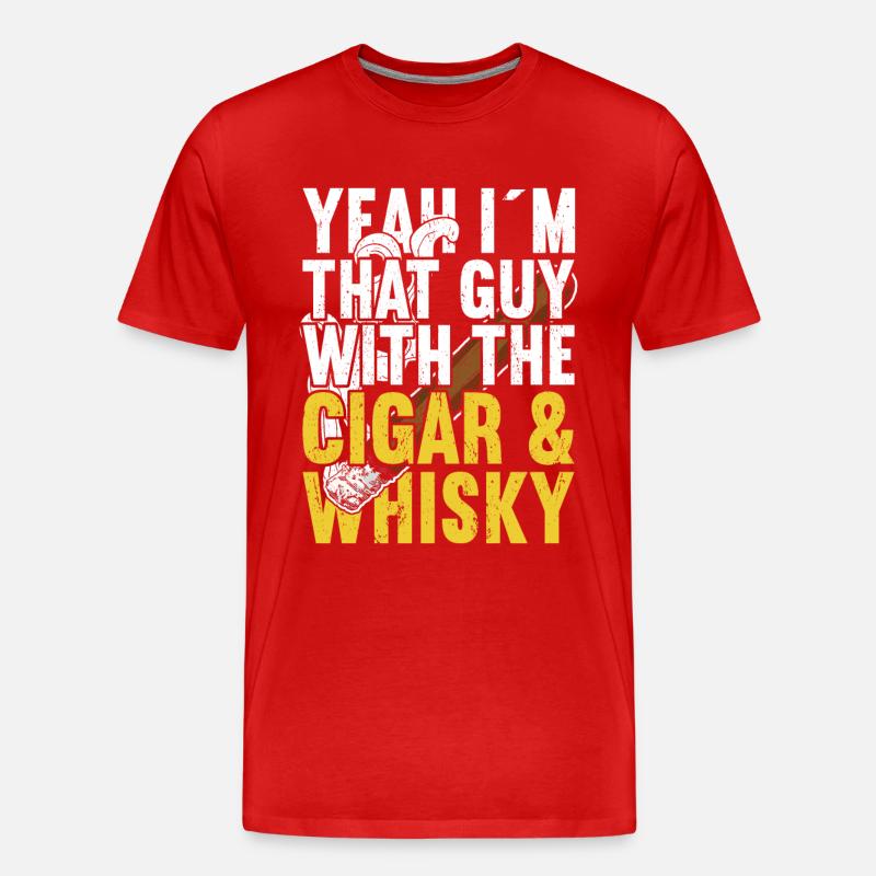 Zigarren Zigarren - Männer Premium Bio T-Shirt - Rot