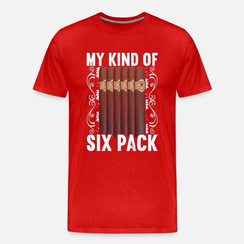 Zigarren Zigarren - Männer Premium Bio T-Shirt - Rot