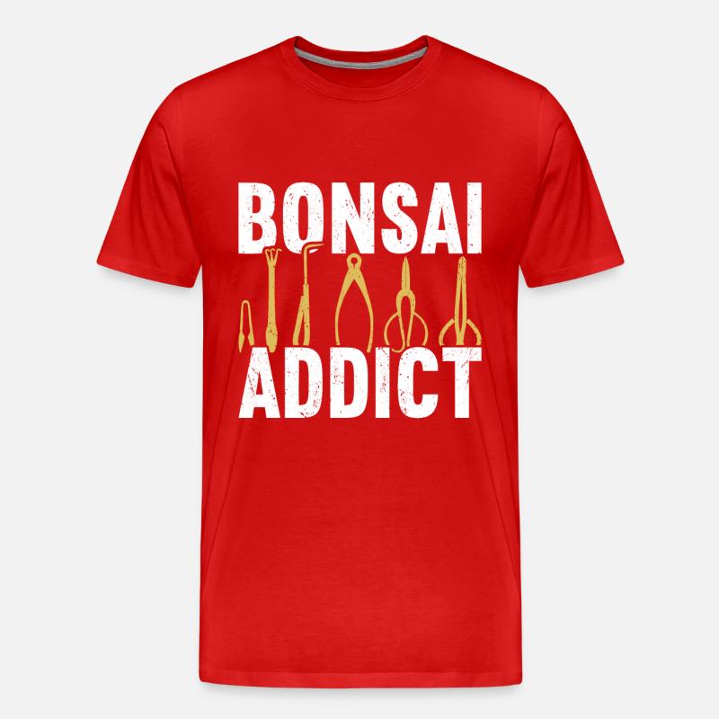 Bonsai-Baum - Männer Premium Bio T-Shirt - Rot