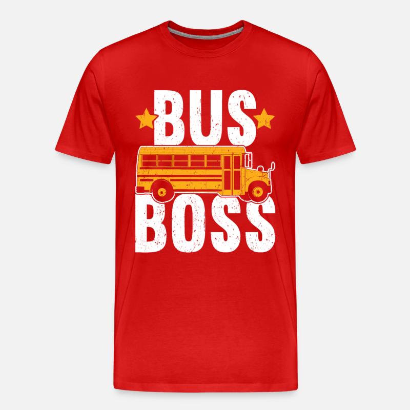 Schulbusfahrer - Männer Premium Bio T-Shirt - Rot
