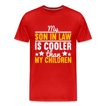 Son In Law - Men's Premium Organic T-Shirt - red - Front - Damien (186cm)