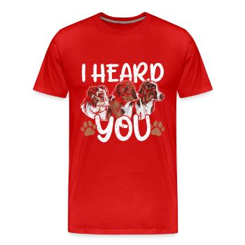 Australischer Schäferhund - Männer Premium Bio T-Shirt - Rot - Vorne - Damien (186cm)