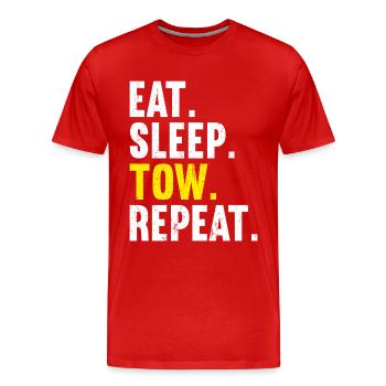 Conducteur de dépanneuse - T-shirt bio Premium Homme - rouge - Devant - Damien (186cm)