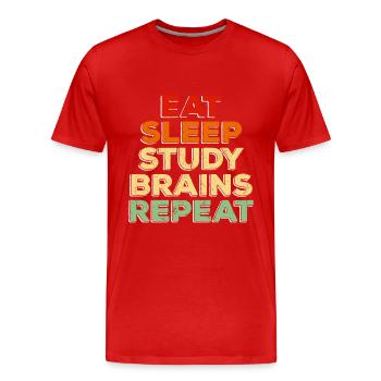 Neuroscience Neuroscientist Neurology Neurologist - Men's Premium Organic T-Shirt - red - Front - Damien (186cm)