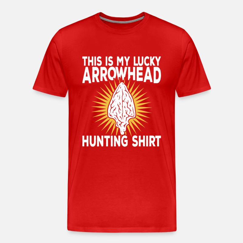 Pfeilspitzenjagd - Männer Premium Bio T-Shirt - Rot