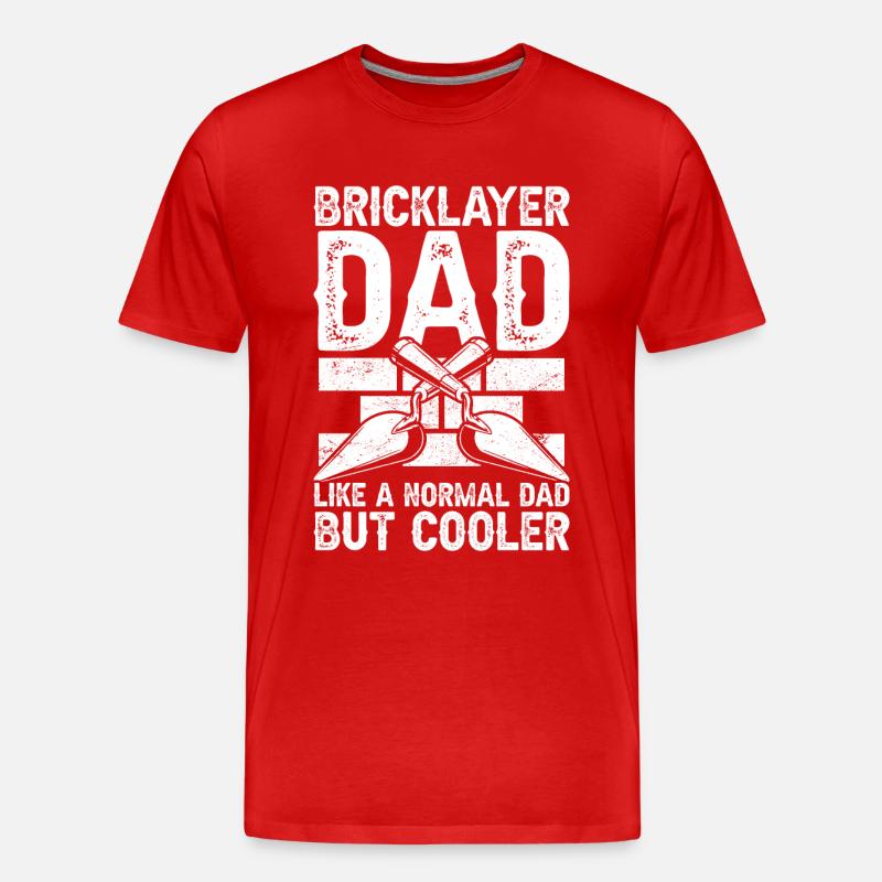 Bricklayer Brick Layer Brickmason Mason - Men's Premium Organic T-Shirt - red