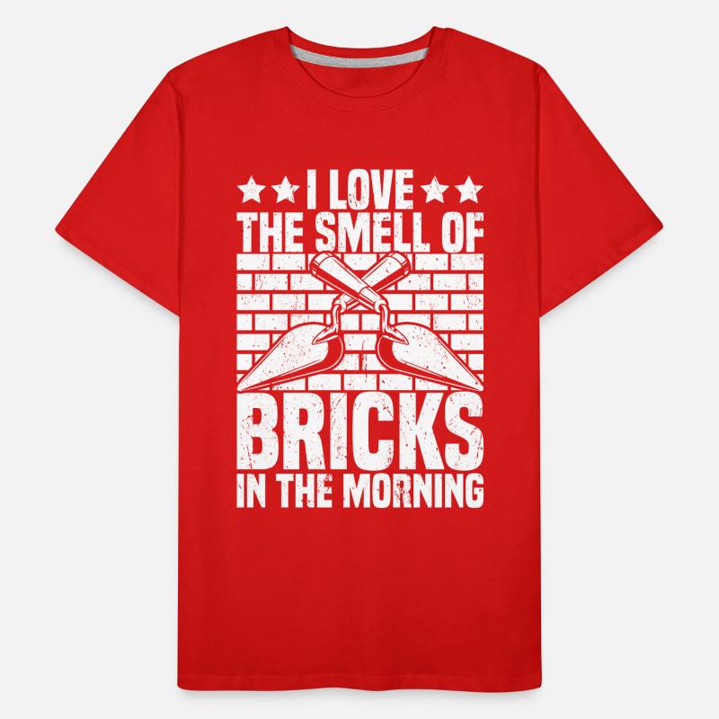 Bricklayer Brick Layer Brickmason Mason Men's Premium Organic T-Shirt