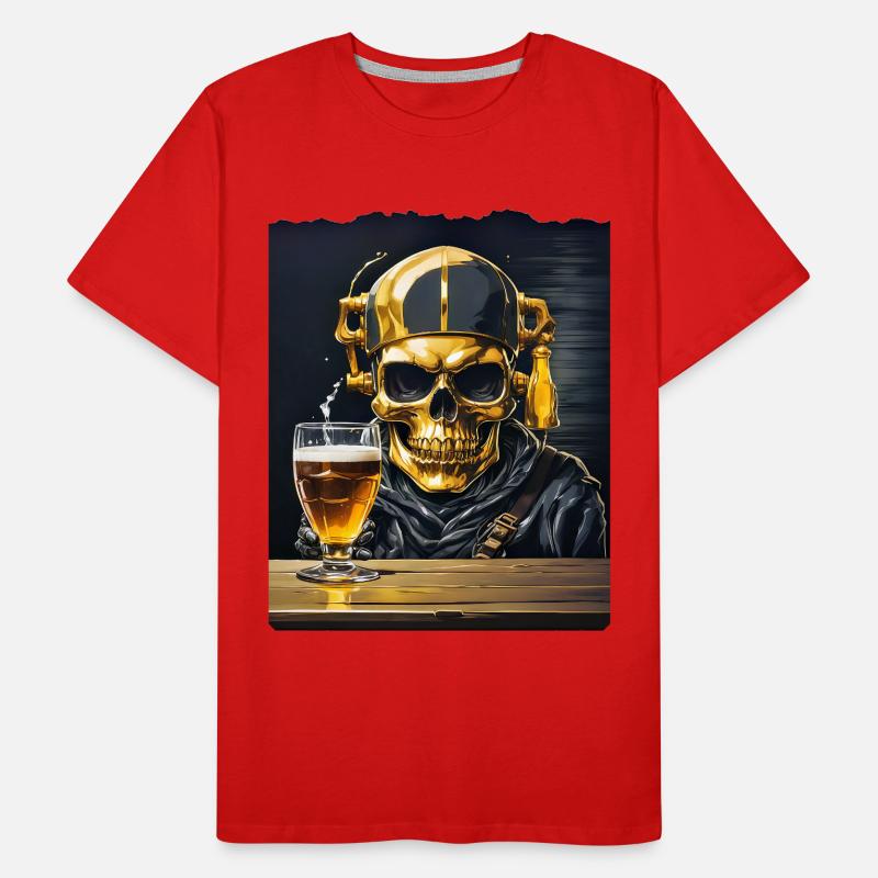 Bier Skull 0.6 Männer Premium Bio T-Shirt