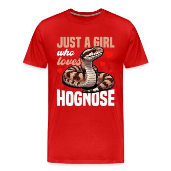 Serpent à nez plat Serpents à nez plat - T-shirt bio Premium Homme - rouge - Devant - Damien (186cm)