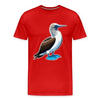 Oiseau à pieds bleus Booby Birds Cadeau d’oiseau - T-shirt bio Premium Homme - rouge - Devant - Damien (186cm)
