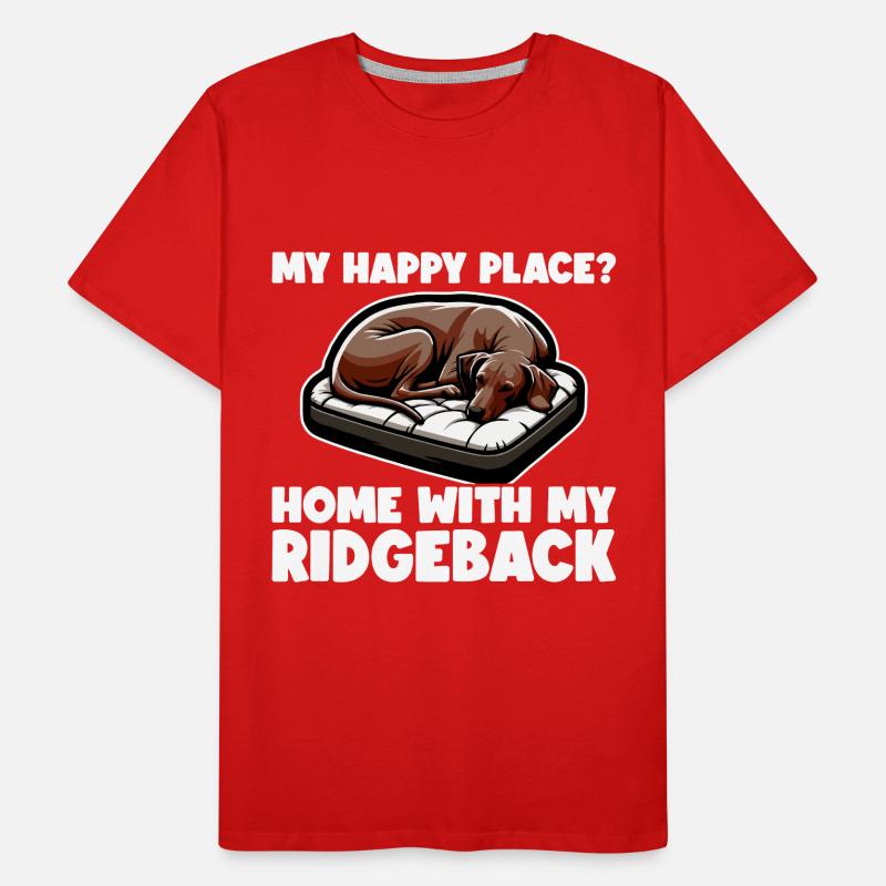 Rhodesian Ridgeback Happy Rhodesian Ridgebacks Men's Premium Organic T-Shirt