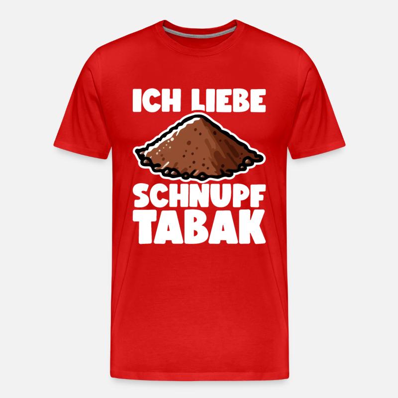 Schnupftabak - Männer Premium Bio T-Shirt - Rot
