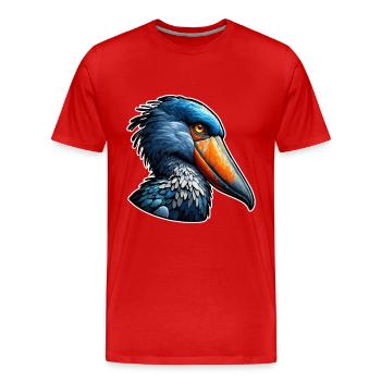 Cadeau Bec-en-sabot Cigogne Oiseau - T-shirt bio Premium Homme - rouge - Devant - Damien (186cm)