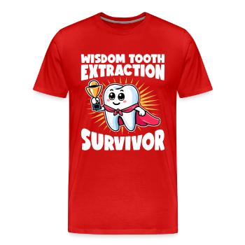 Dents de sagesse cadeau pour l’extraction des dents de sagesse - T-shirt bio Premium Homme - rouge - Devant - Damien (186cm)