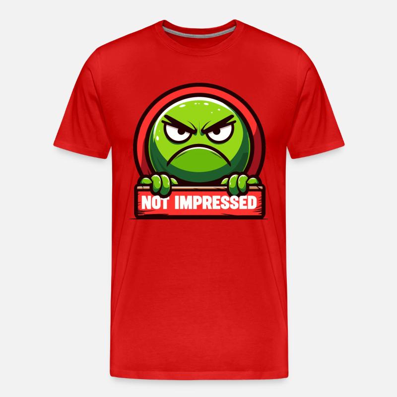 Not Impressed - Männer Premium Bio T-Shirt - Rot