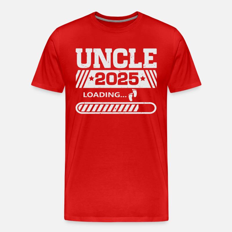 Onkel 2025 loading - Männer Premium Bio T-Shirt - Rot