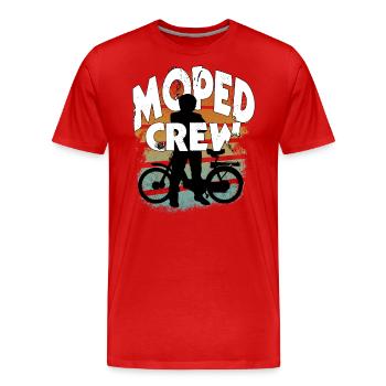 Moped Crew - fun Motiv Moped Mofa Scooter Freunde - Männer Premium Bio T-Shirt - Rot - Vorne - Damien (186cm)
