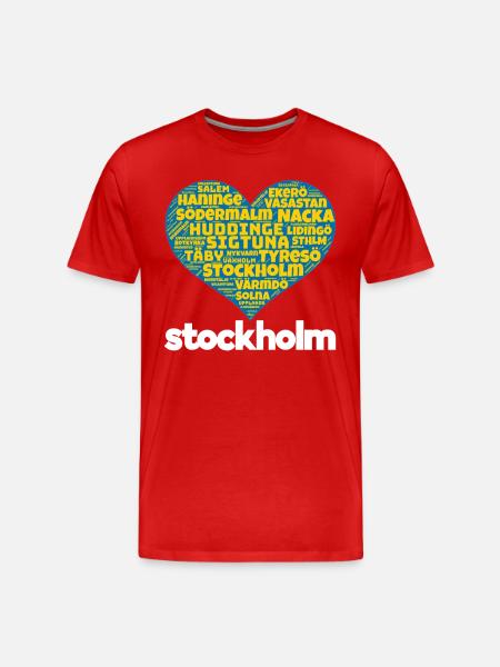 Stockholm - Männer Premium Bio T-Shirt - Rot