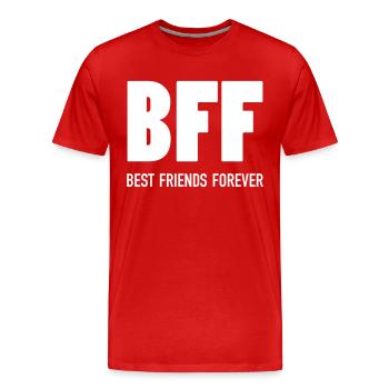 BFF Best Friends Forever - Men's Premium Organic T-Shirt - red - Front - Damien (186cm)