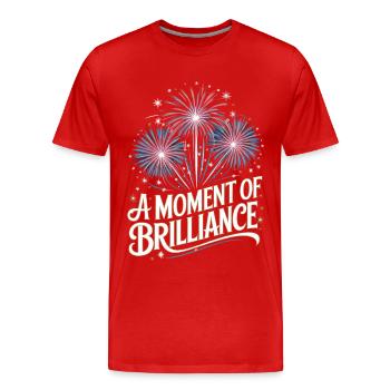 Pyrotechnie Feux d’artifice Pyrotechnie - T-shirt bio Premium Homme - rouge - Devant - Damien (186cm)